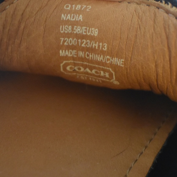 COACH Women's Black Leather Nadia Moccasin Q1872 8.5 EUC - Picture 6 of 7